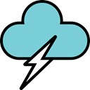 download, Cloud, upload, Flash, Rain, speed SkyBlue icon