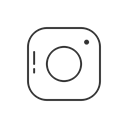 Instagram, Logo, name, social media Black icon