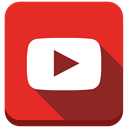 Social, youtube, video, google, social media Crimson icon