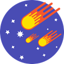 rounded, cosmic, Comets, Stars, space DarkSlateBlue icon