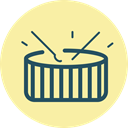 Drums, drum play, fourth of july, Roll, Holiday, Drum, play drums PaleGoldenrod icon
