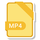 paper, File, Format, Extension, Mp4 Khaki icon
