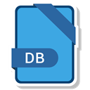 Extension, document, File, db CornflowerBlue icon