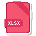 document, File, Extension, xlsx Salmon icon