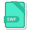document, File, swf, Extension Turquoise icon