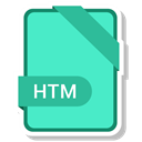 document, File, name, htm Turquoise icon