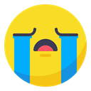 Face, smiley, smile, disappointed, Crying, Cry, Bad Gold icon
