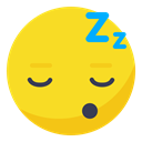 Sleepy, sleep, Rest, tired, Face, smiley, smile Gold icon