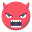 Angry, Face, smiley, smile, grin, Devil, evil Tomato icon