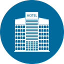 Home, Building, city, hotel Teal icon