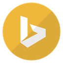microsoft, search, Logo, Bing, search engine Goldenrod icon