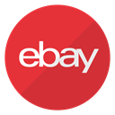 Logo, buy, Ebay, website, items Crimson icon
