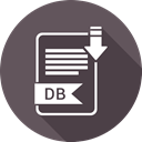 Folder, document, paper, db, Extension DarkSlateGray icon
