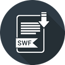 Folder, document, paper, swf, Extension DarkSlateGray icon
