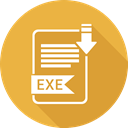 paper, Exe, Extension, Folder, document Goldenrod icon
