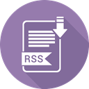 Rss, document, paper, Extension, Folder LightSlateGray icon