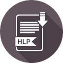hlp, File, Format, type, document DarkSlateGray icon