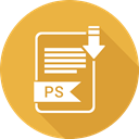 document, File, Format, type, Ps Goldenrod icon