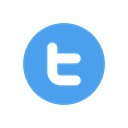Logo, bird, twitter logo, Letter T CornflowerBlue icon