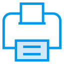 printer, Computer, office, outline, document, Print, networkprinter DodgerBlue icon