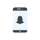 bell, snapchat logo, Mobile, phone Black icon