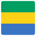 flag, Gabon SteelBlue icon