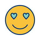 love, Face, smiley, Emoticon SandyBrown icon