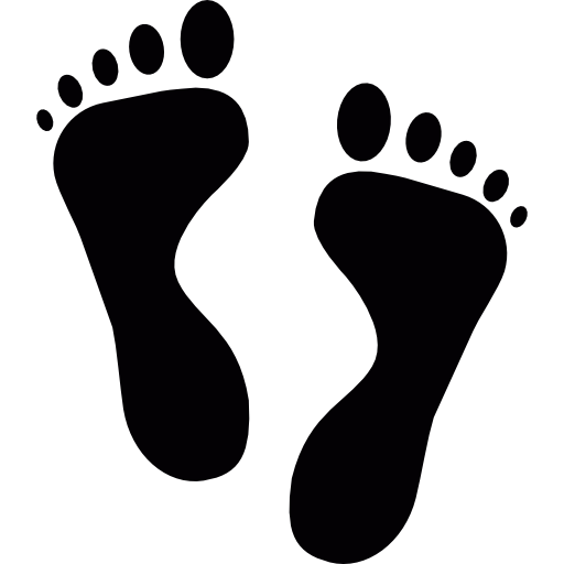 Footmark, Feet, mark, Foot, shapes, Footprint, step icon