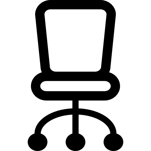 Buy Black and White Swivel Office Chair SVG Clipart, Desk Seat Eps