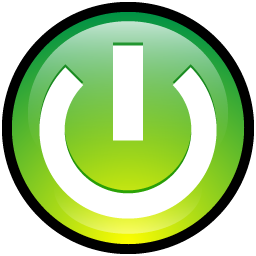 button, turn on, power on, turn icon