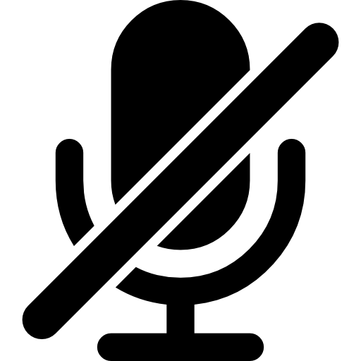 symbol, interface, Mute, Microphone, mic, Slash, silence, Cool Icons