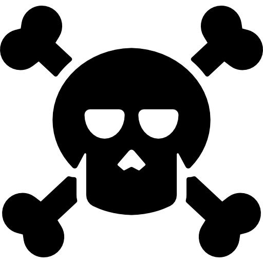 Bones, pirate, horror, halloween, Crossbones, skull, flag icon