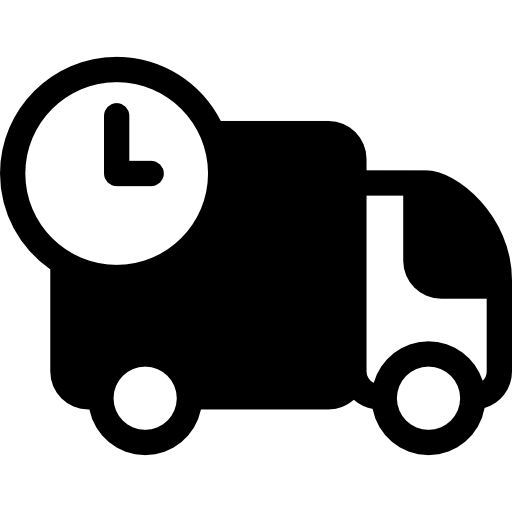 Clock, Cargo Truck, timer, transport, Delivery Truck icon