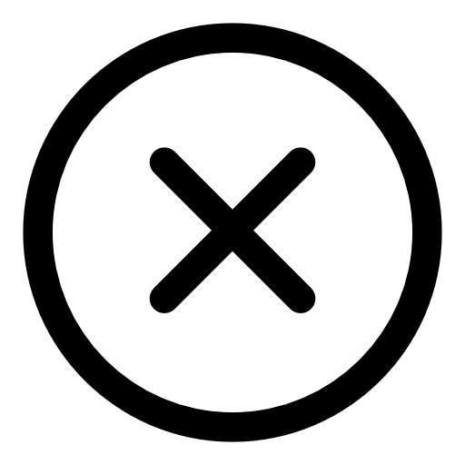 X Letter X Shape With Bevel Effect Prohibition Restriction Delete