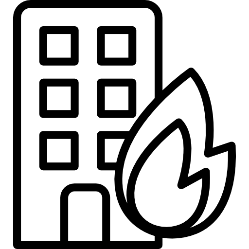 flames, Fireman, emergency, buildings, Burning Building, firefighter icon