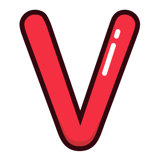 letters, red, Alphabet, v, Letter icon