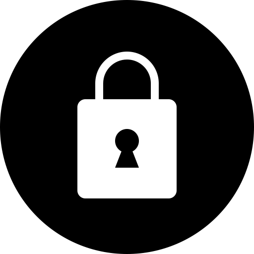 Safe, Circle, privacy, Lock, secure, security icon