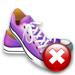 Cancel Stop Close Shoes No Icon