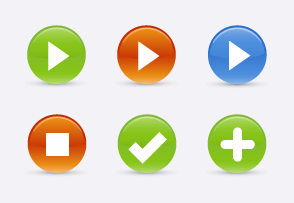 Glossy button icon packages