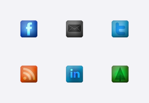 Glowing Social Network Icons icon packages