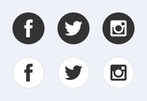 Black White Social Media icon packages