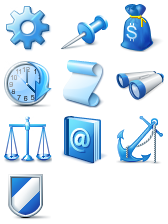 Blue icon packages