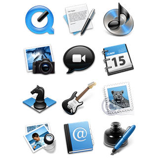 Black Blue icon packages