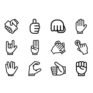 Gesture Hands Lineal icon packages