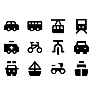 Transportation Compilation icon packages