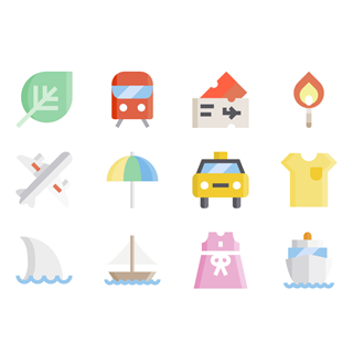 Adventure and Travel color icon packages