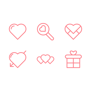 Love and Valentine's day icon packages