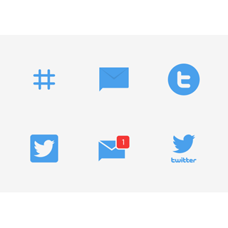 Twitter UI - Flat icon packages