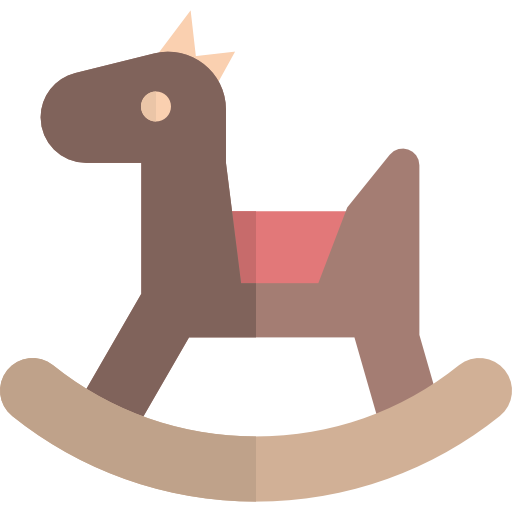 Download Wooden Kid And Baby Toy Rocking Horse Childhood Fun Icon